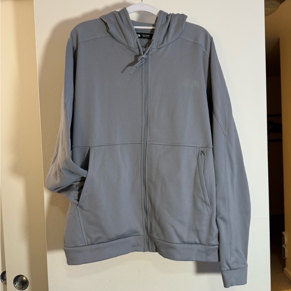The North Face Men's Zip Up Gray Fleece Sweatershirt